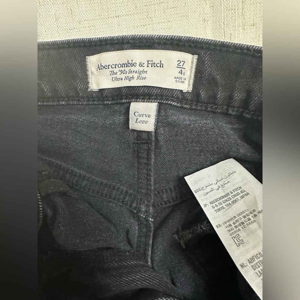Abercrombie & Fitch Black Straight Leg Jeans - Picture 6 of 12